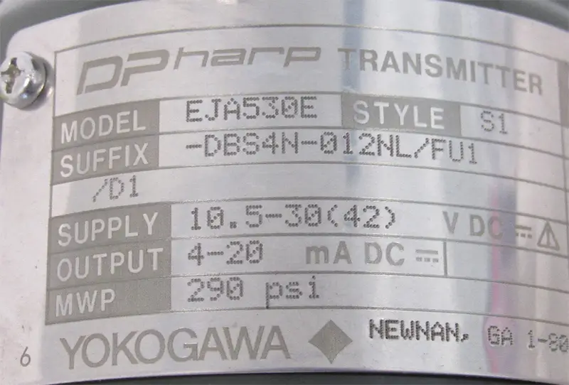 Yokogawa Absolute Pressure Transmitters